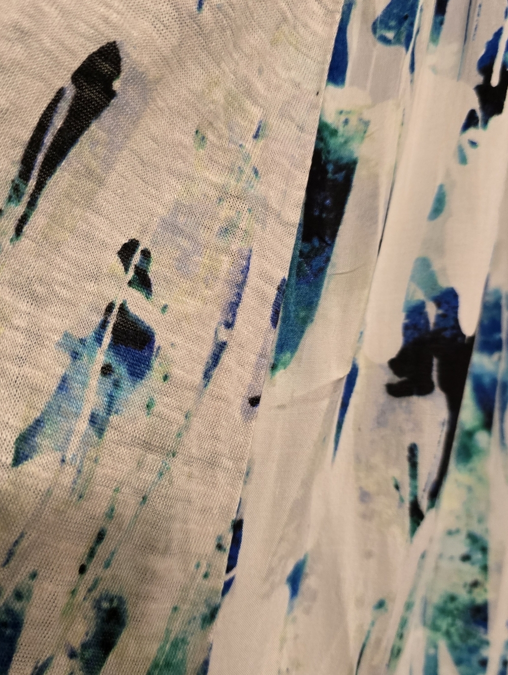 ๐7/25$ Cynthia Rowley Mixed Fabric Linen/Rayon Watercolor Flowey Tank - Picture 7 of 8